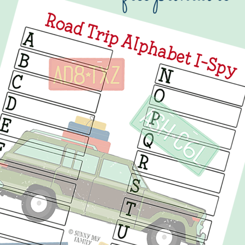 Alphabet Road Trip I Spy Printable
